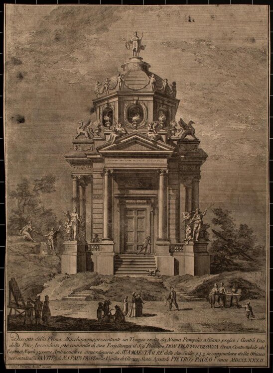 Giuseppe Palazzi nach - Prima Macchina: Janustempel - 1782 - Kupferstich