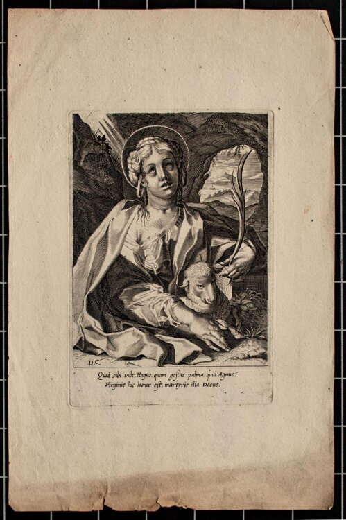 Domenicus Custos - Bildnis Heilige Agnes - undatiert -...