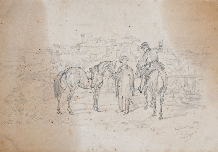 Carl Martin Ebersberg - Italienreise - Ostia - 1847 - Blesitift