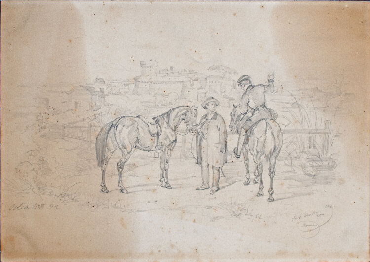 Carl Martin Ebersberg - Italienreise - Ostia - 1847 - Blesitift
