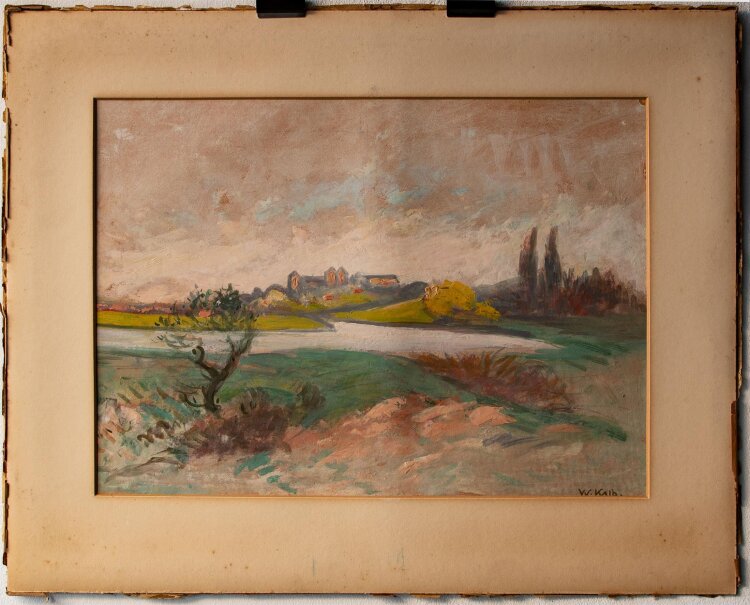 Friedrich Wilhelm Kalb - Flusßlandschaft - undatiert - Gouache