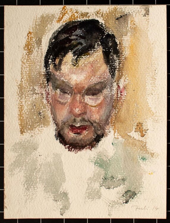 unbekannter Monogrammist - Mänerporträt - 1914 - Aquarell