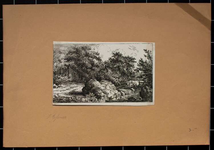 Salomon Gessner - Idyllische Landschaft - undatiert - Kupferstich