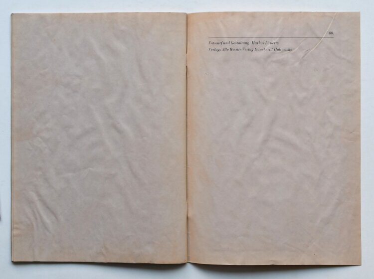 Markus Lüpertz - Eigenhändig korrigierter Abzug des Kataloges 9x9 - 1975 - Kugelschreiber, Tinte und Druckgrafik