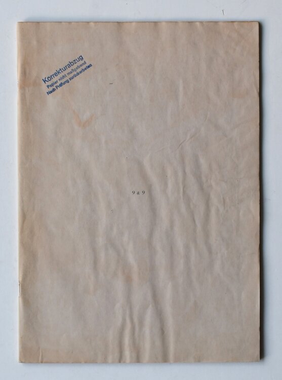 Markus Lüpertz - Eigenhändig korrigierter Abzug des Kataloges 9x9 - 1975 - Kugelschreiber, Tinte und Druckgrafik