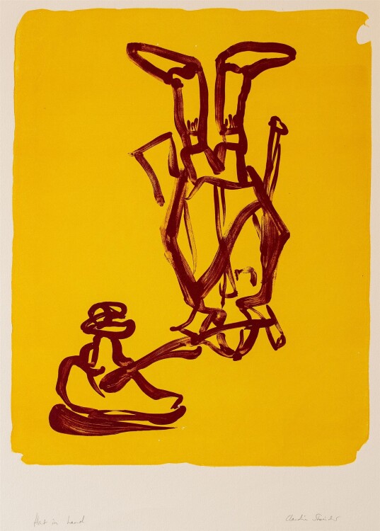 Claudia Shneider - Hat in hand - 2005 - Farblithografie