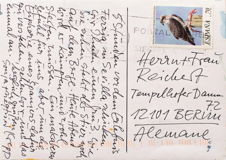 Siegfried Krepp - Einladungskarte Galerie Senftenberg - 2004 - Gouache