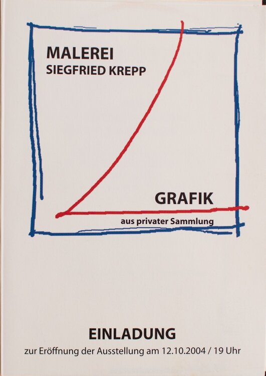 Siegfried Krepp - Einladungskarte Galerie Senftenberg - 2004 - Gouache