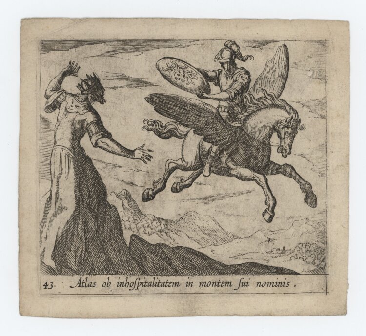 Antonio Tempesta - Szene aus Ovids Metamorphosen" - um 1606 - Kupferstich"