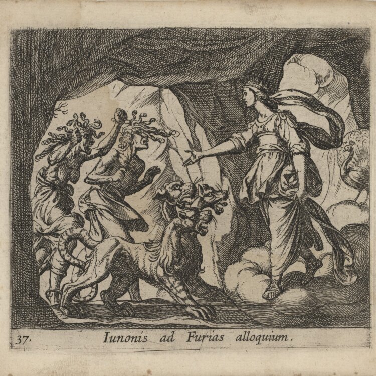 Antonio Tempesta - Szene aus Ovids Metamorphosen" - um 1606 - Kupferstich"