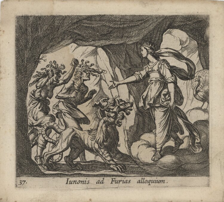 Antonio Tempesta - Szene aus Ovids Metamorphosen" - um 1606 - Kupferstich"