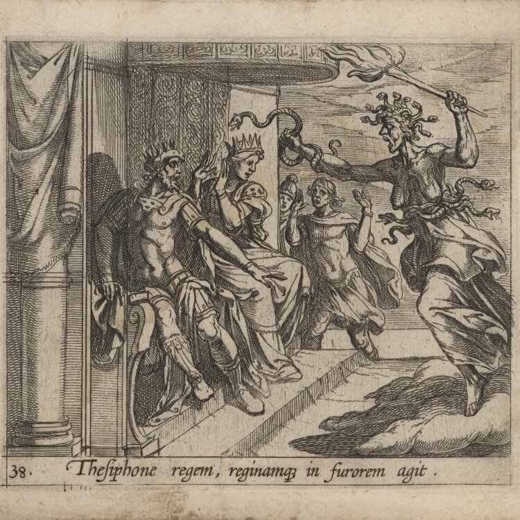 Antonio Tempesta - Szene aus Ovids Metamorphosen" - um 1606 - Kupferstich"
