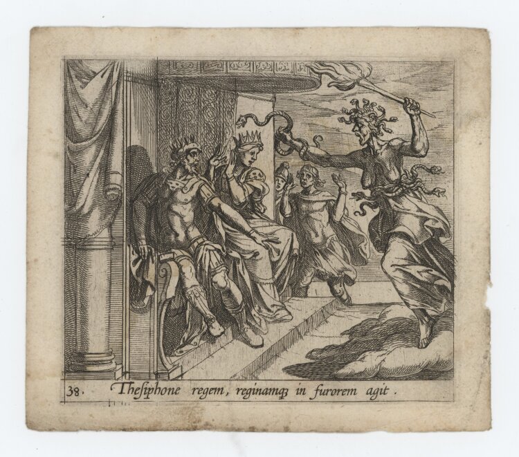 Antonio Tempesta - Szene aus Ovids Metamorphosen" - um 1606 - Kupferstich"