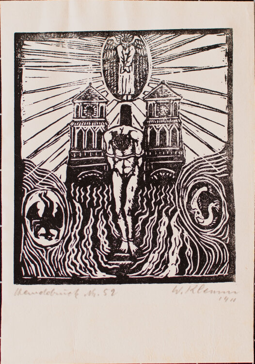 Walther Klemm - Tyll Ulenspiegel - Christus - 1911 - Holzschnitt