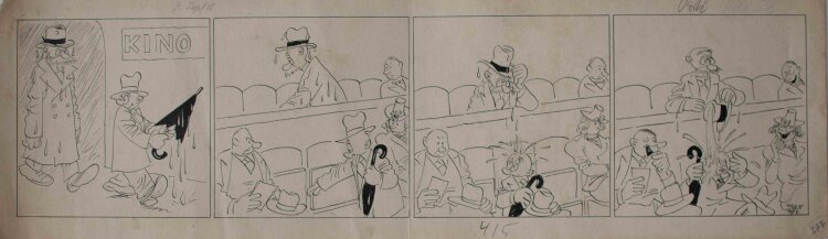 Max Otto - Stups im Kino - undatiert - Federzeichung und Tusche