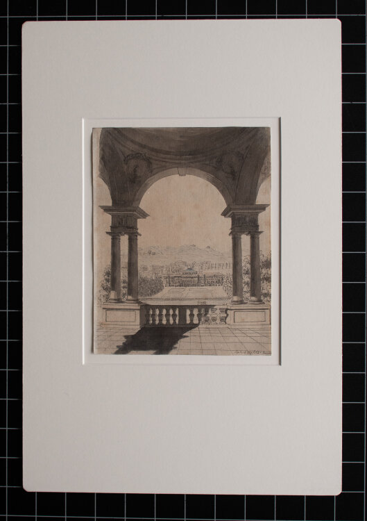 Unbekannt - Schloss Schönbrunn - 1837 (?) - Aquarell und Tische auf Papier