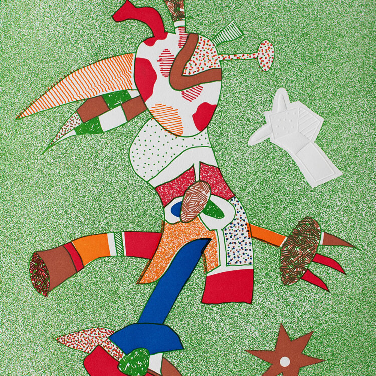 Otmar Alt - Figur - 1974 - Farbzinkografie mit Blindprägung