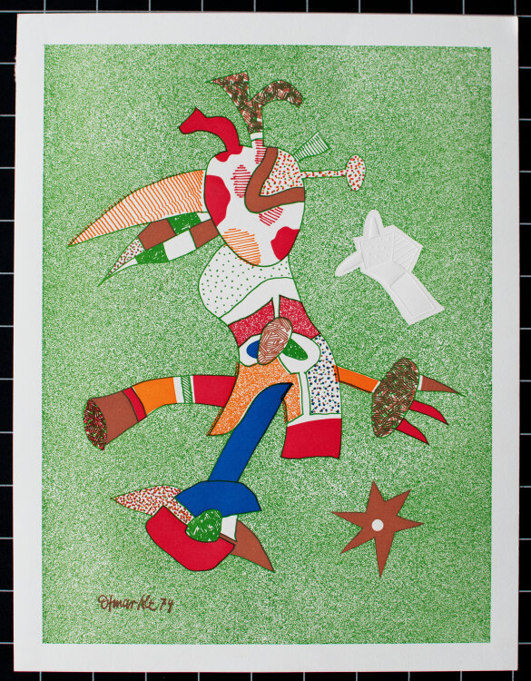 Otmar Alt - Figur - 1974 - Farbzinkografie mit Blindprägung