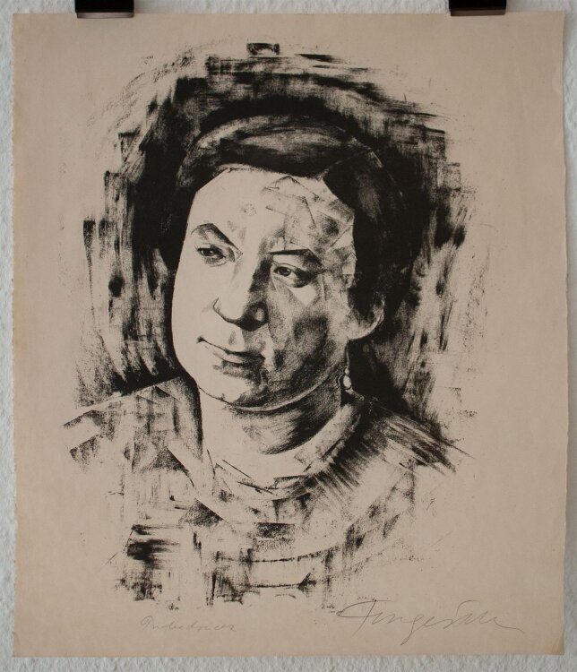 Michel Fingesten - Weibliches Bildnis - undatiert - Lithografie