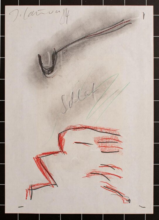 Javis Lauva - Schlaf - 1984 - Farbstiftzeichnung, Bleistift