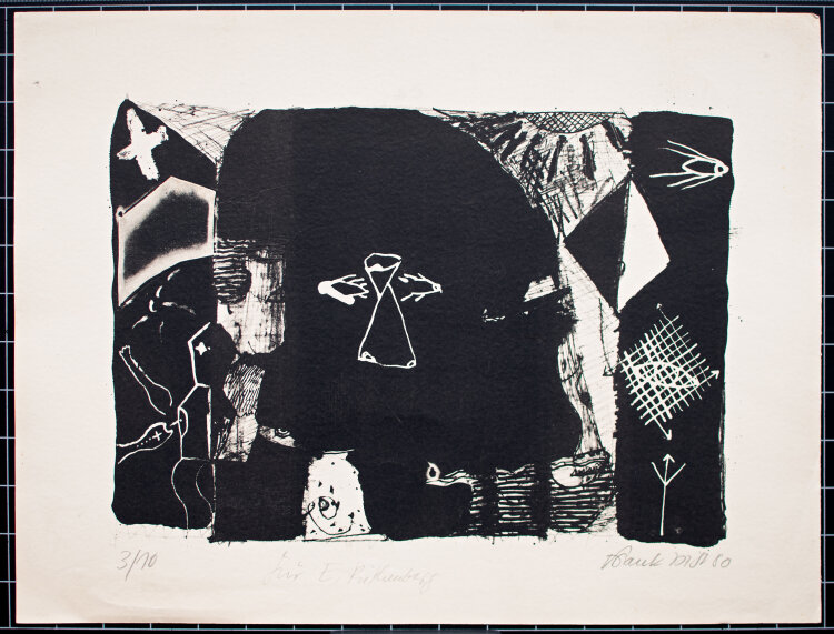 Frank Voigt - o.T. (Köpfe und Figuren) - 1980 - Lithographie
