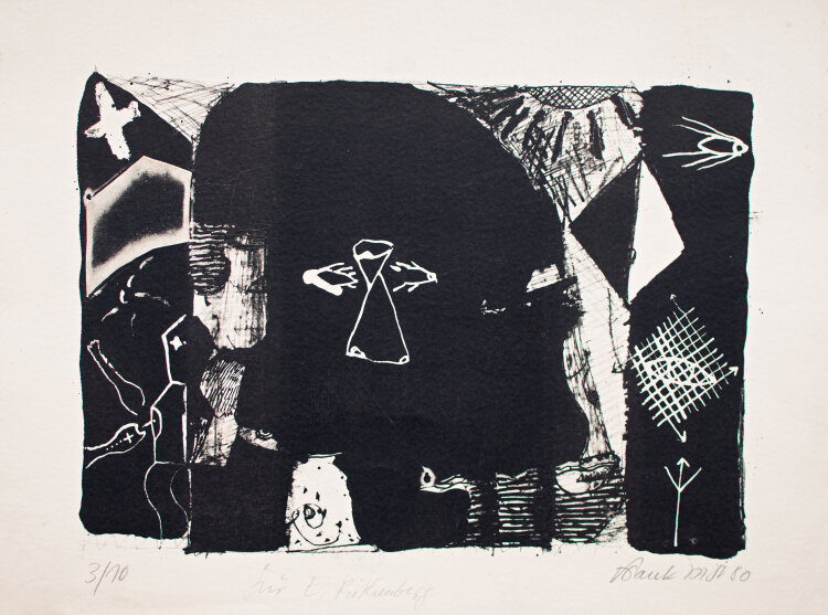 Frank Voigt - o.T. (Köpfe und Figuren) - 1980 - Lithographie