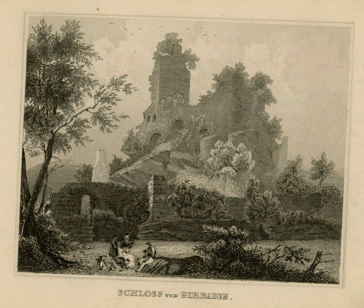 unbekannt - Schloss von Girbaden. - o.J., Radierung
