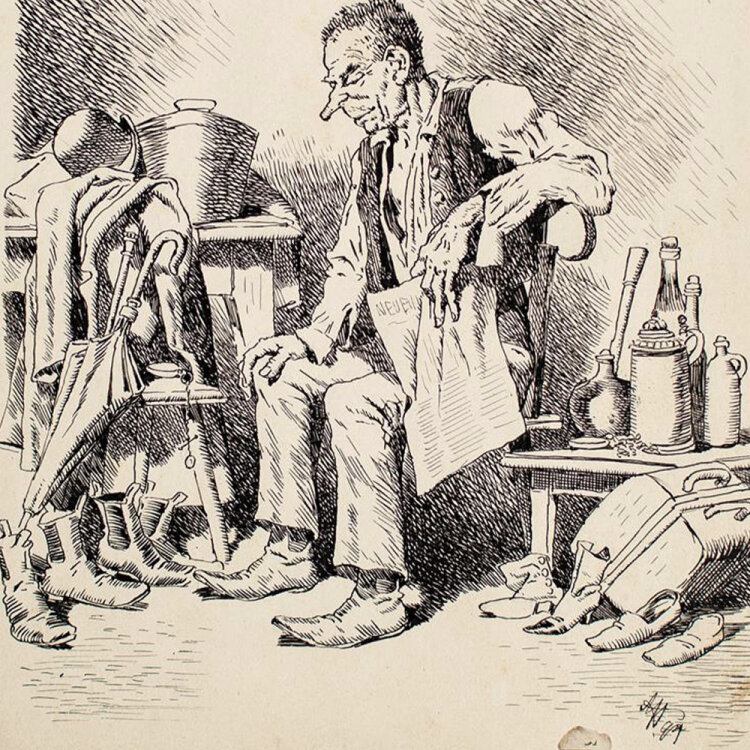 unbekannt - Humoristisches Blatt - 1894 - Tuschezeichnung