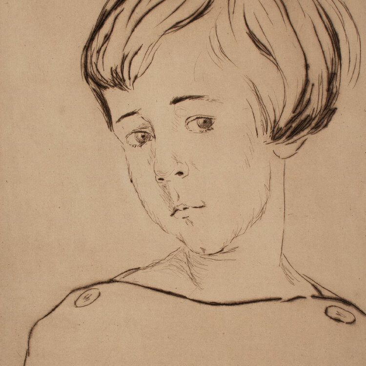 Elisabeth Kronseder - Kinderbildnis - 1924 - Radierung