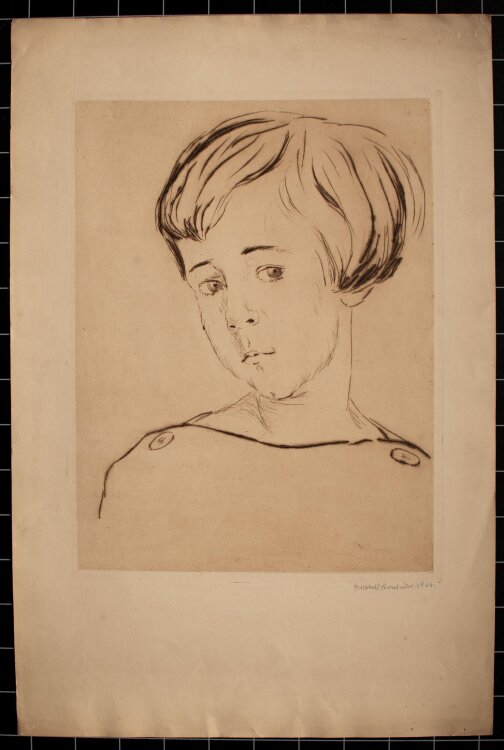 Elisabeth Kronseder - Kinderbildnis - 1924 - Radierung