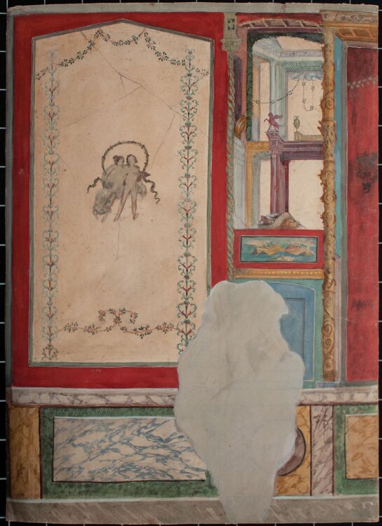 Albert Leusch - Wandfresko inm Haus der Vettier, Pompeji...
