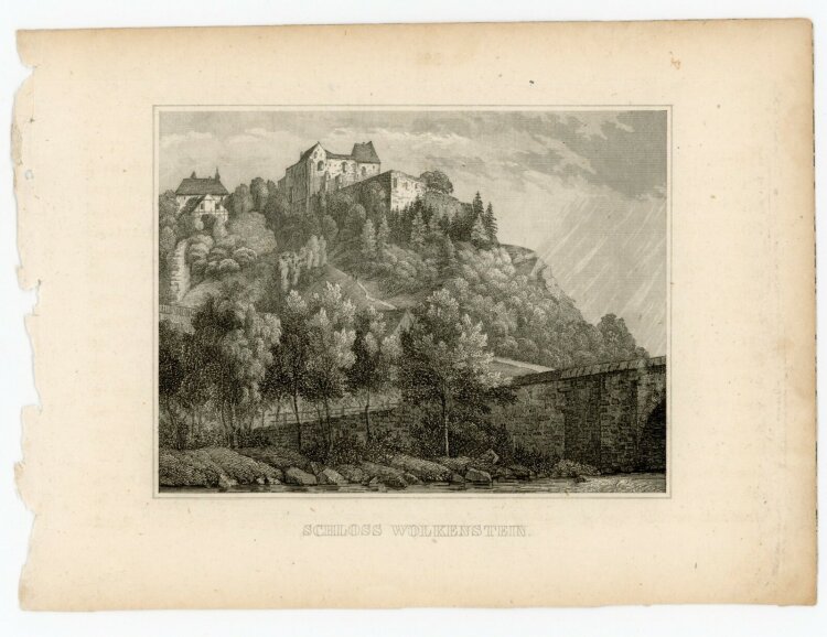 unbekannt - Schloss Wolkenstein. - o.J., Radierung
