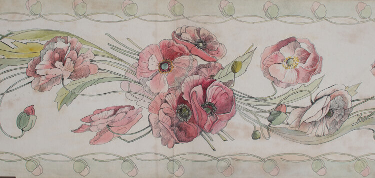 Clara Hesse - Mohnblumen - um 1900 - Aquarell