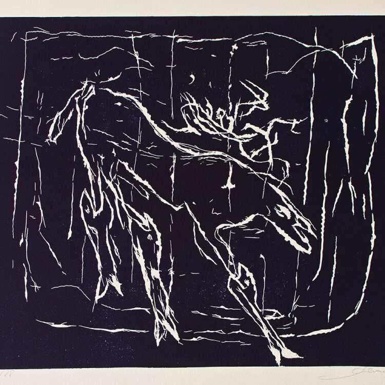 Hans Peter Adamski - o.T. (Pferd und Fische) - 1983/1989...