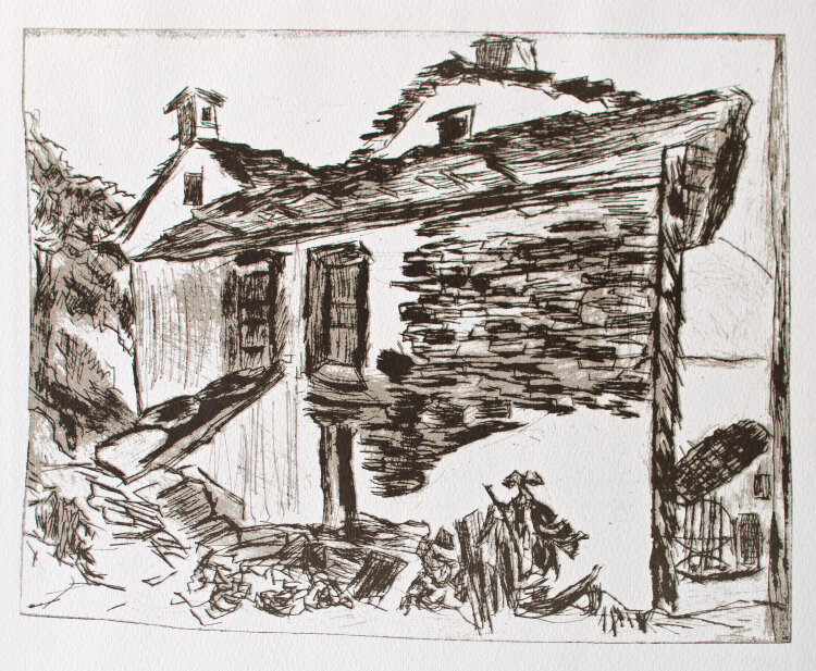 Charlotte Elfriede Pauly - Ausstellungsplakat - Pauly Grafik und Aquarelle - 1977 - Lithografie