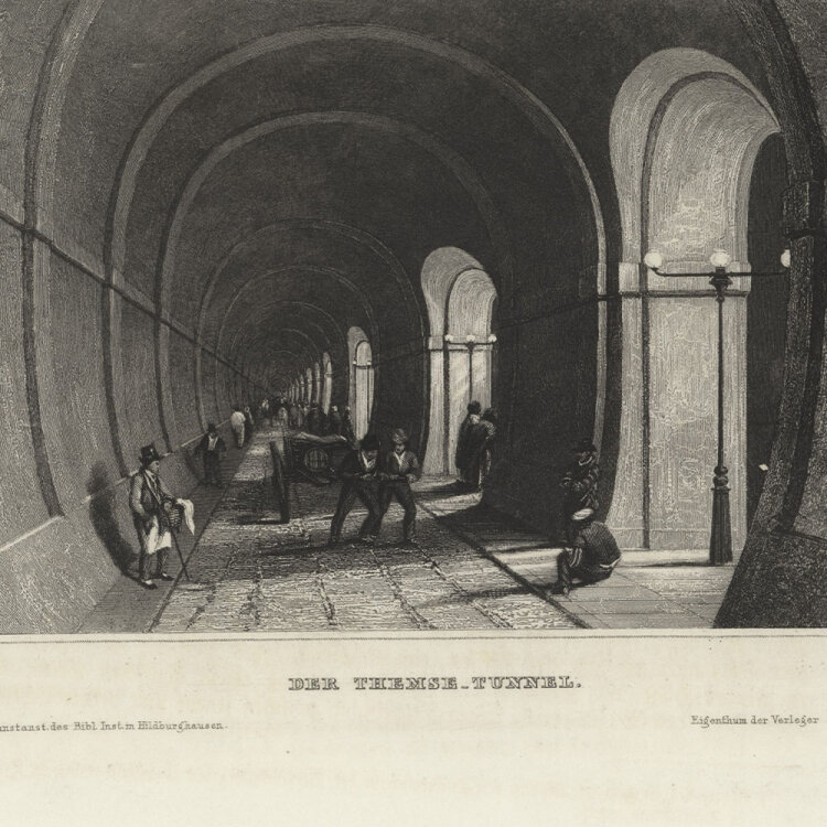 unbekannt - Der Themse Tunnel. - o.J., Radierung