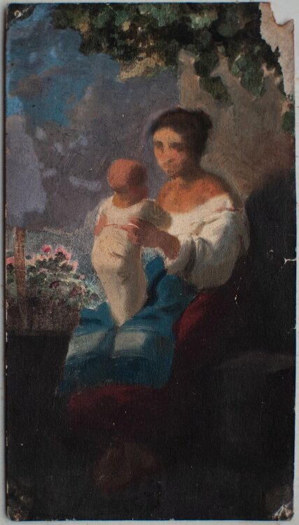 Ernst Meyer zugeschrieben - Mutter mit Kleinkind -...