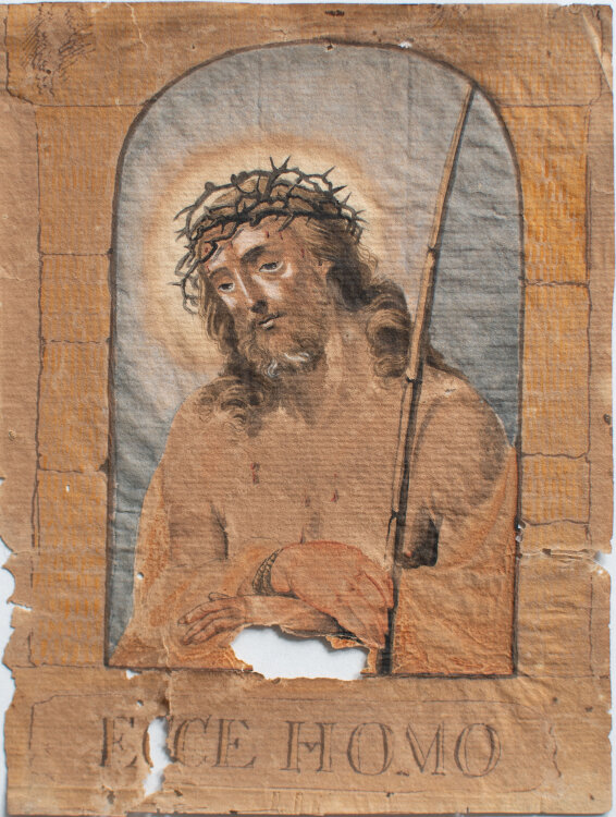 unbekannt - Ecce Homo - undatiert - Aquarell
