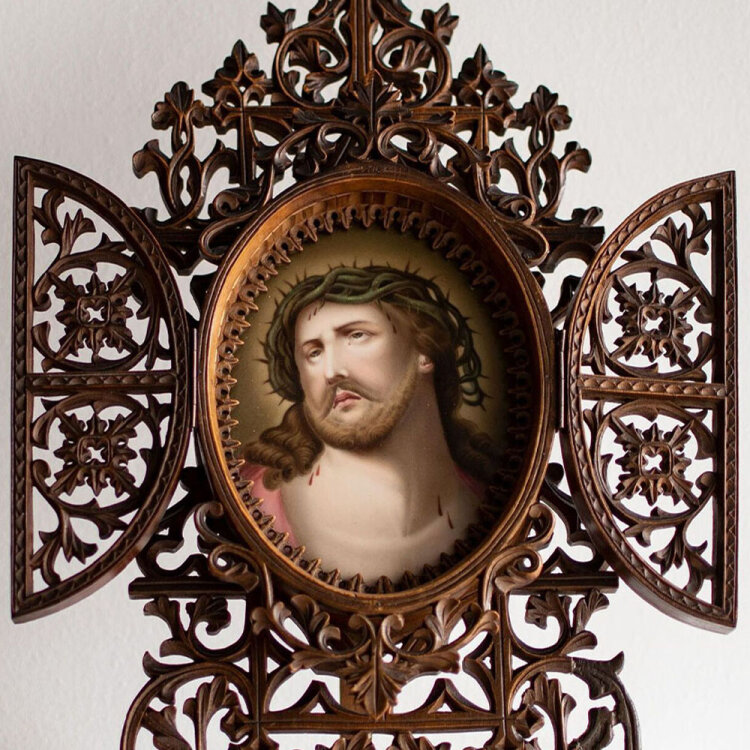 Guido Reni nach - Christus mit der Dornenkrone - 1870/80 - Ölmalerei