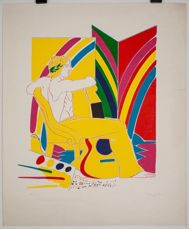 Heinz te Laake - ohne Titel - 1974 - Siebdruck