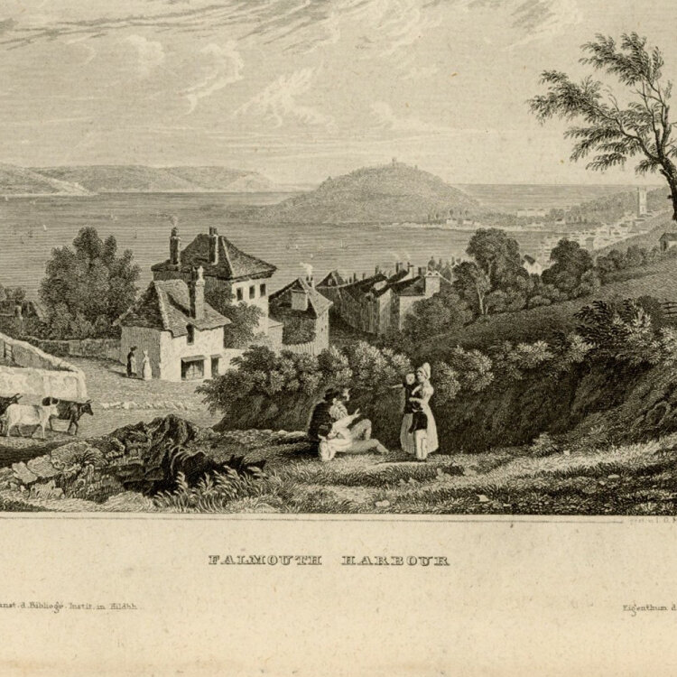 Johann Georg Martini - Falmouth Harbour. - o.J., Radierung