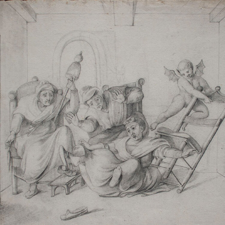 Johann Christian Lotsch - Allegorisches Motiv - undatiert - Bleistiftzeichnung
