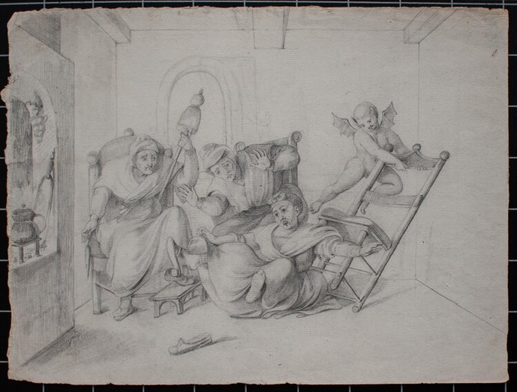 Johann Christian Lotsch - Allegorisches Motiv - undatiert - Bleistiftzeichnung