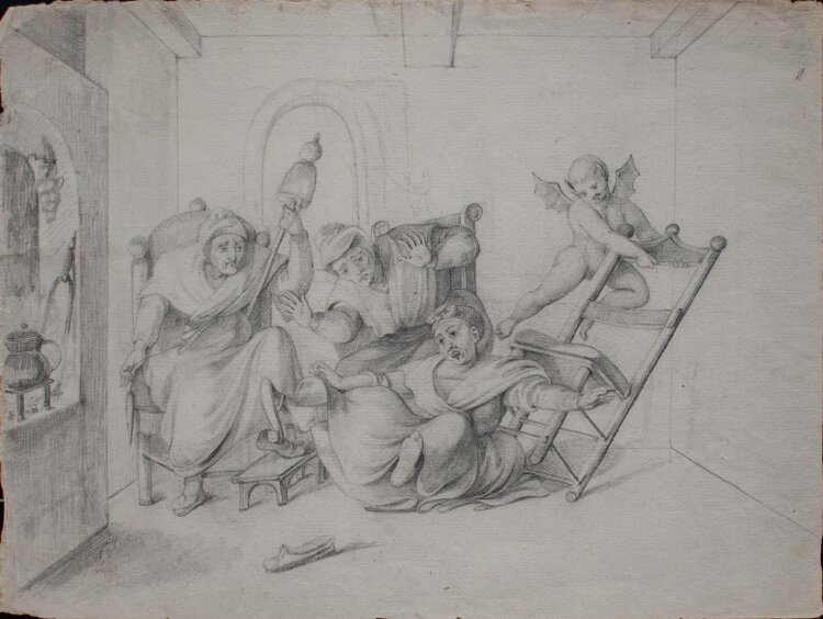 Johann Christian Lotsch - Allegorisches Motiv - undatiert - Bleistiftzeichnung