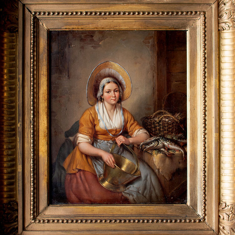 Elisabeth Alida van Haanen - Die Fischhändlerin - 1840 - Ölmalerei