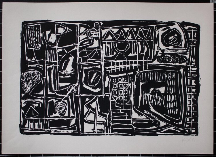 Jörg Uwe Jacob - ohne Titel - 1988 - Serigrafie