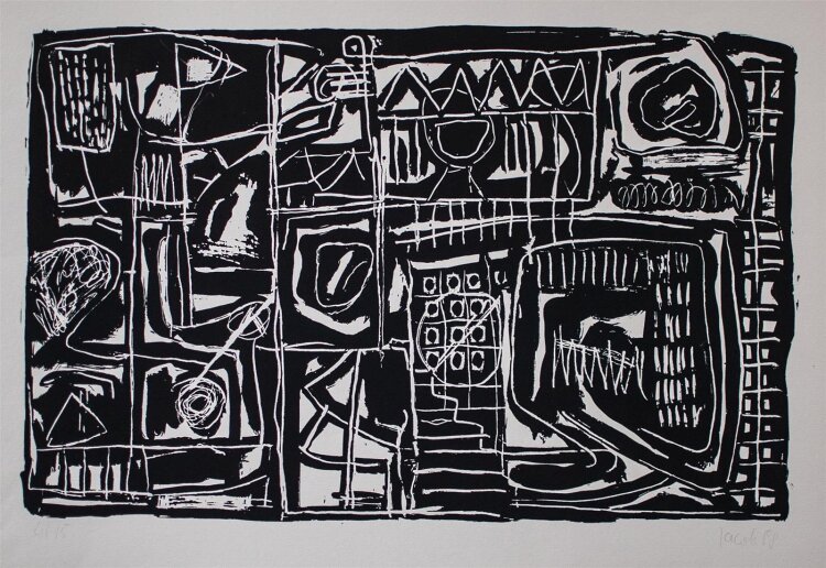 Jörg Uwe Jacob - ohne Titel - 1988 - Serigrafie
