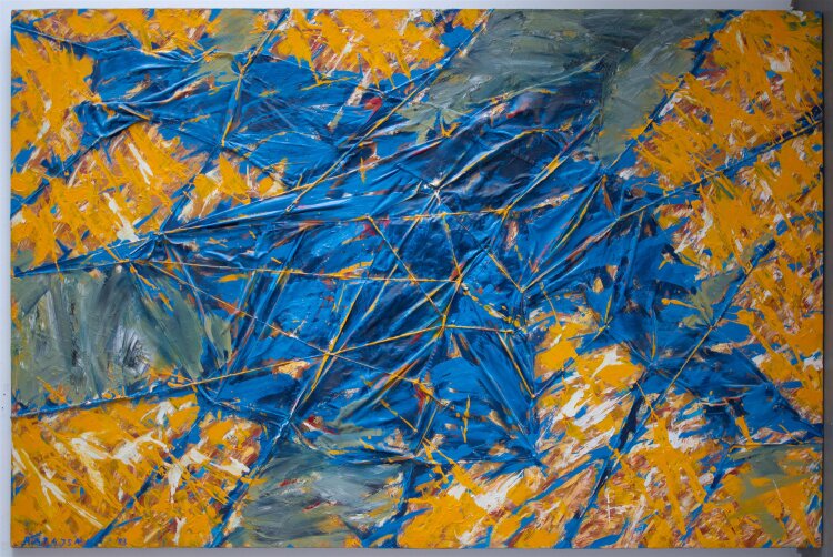 Sławomir Ratajski - Odlot (Abflug) - 1983 - Collage, Ölmalerei