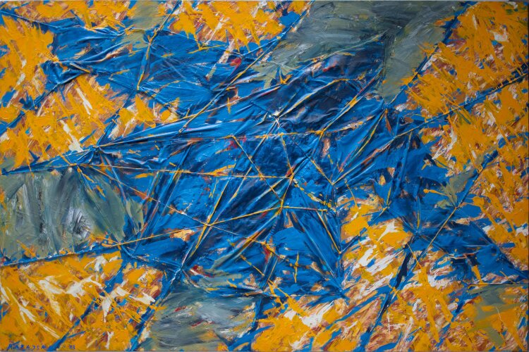 Sławomir Ratajski - Odlot (Abflug) - 1983 - Collage, Ölmalerei