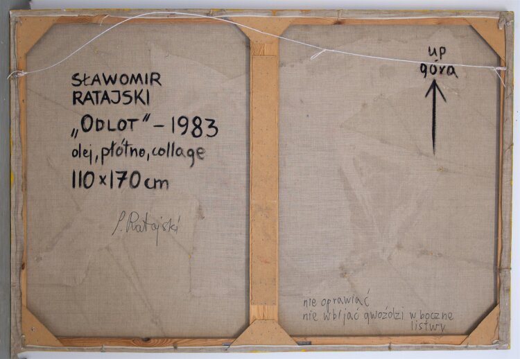 Sławomir Ratajski - Odlot (Abflug) - 1983 - Collage, Ölmalerei
